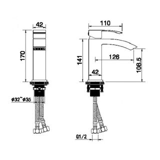 Cмеситель для раковины Grocenberg GB2007 Золото