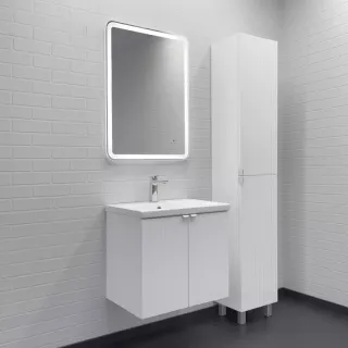 Тумба-умывальник Comforty Лима-60П белый матовый с раковиной Como 60