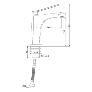 Смеситель для раковины Comforty  FC088A-CCT хром