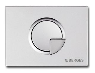 Комплект Berges 043281: инсталляция NOVUM 525 кнопка R2 хром матовый унитаз Floe Rimless сидение дюропласт Floe Slim SO