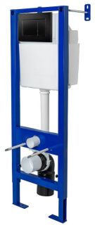 Инсталляция для унитаза Berges ATOM 410 кнопка soft touch чёрный 040332