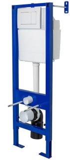 Инсталляция для унитаза Berges ATOM 410 кнопка белый 040333