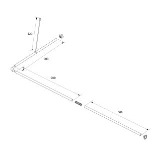Угловой карниз для ванной комнаты IDDIS Elegante белый 040A200I14