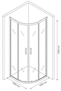Душевой уголок Berges Solo R 100x100см хром 061120