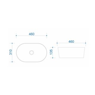 Раковина чаша Maretti VA13NS71-844, белая