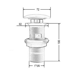 Донный клапан для раковины Artceram ACA038 17 00 черный