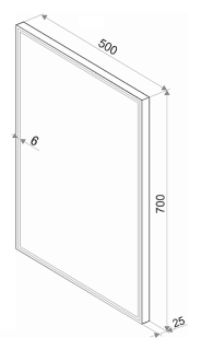 Зеркало с подсветкой Continent Life ЗЛП514 с сенсорным выключателем 50см