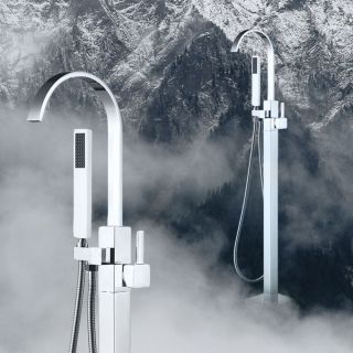 Напольный смеситель для ванны Swedbe Spira 4003 хром