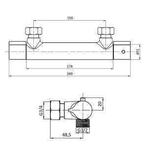 Смеситель для душа Damixa Jupiter 776000000 хром