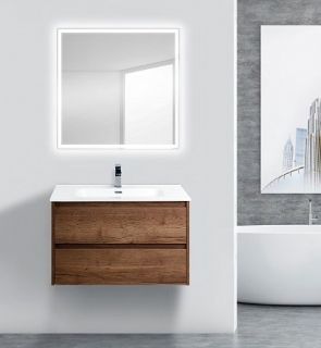 Тумба под раковину BelBagno подвесная 80x50см Rovere Tabacco KRAFT-800-2C-SO-RT