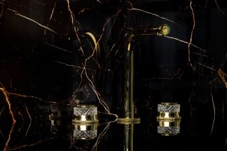 Встраиваемый смеситель для раковины Boheme Aura 152-G-A золото