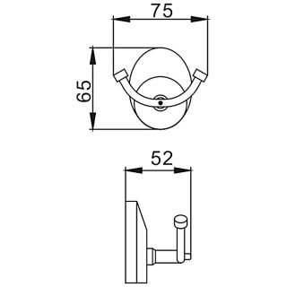Крючок Frap F1605-2 хром