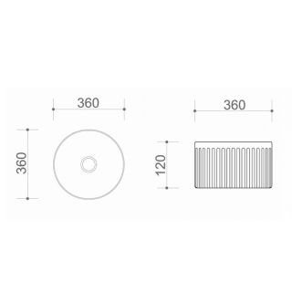 Раковина чаша Maretti RE13PD36-844, белая