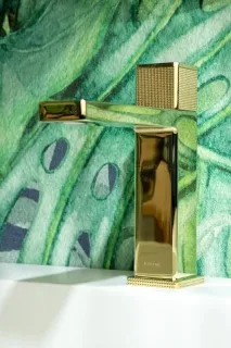 Смеситель для раковины Boheme Quad 159-G автоматический золото