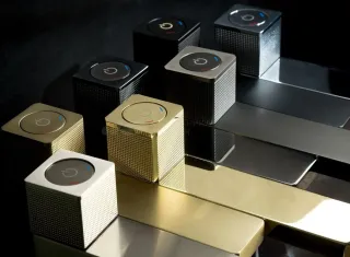 Смеситель для раковины Boheme Quad 159-SGM автоматический оружейная сталь