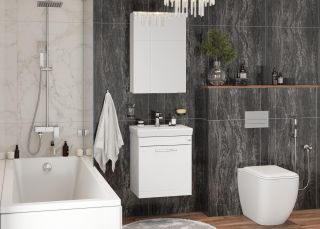 Подвесная тумба под раковину Onika Ирис 105018 50см белый