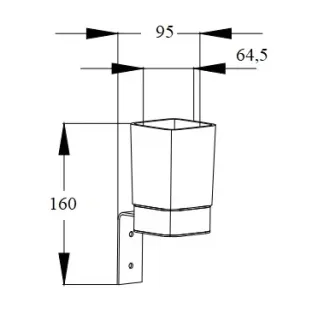 Стакан с держателем Boch Mann BM10663 хром
