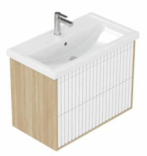 Подвесная тумба Onika Дайлер 108061 80см белый/дуб сонома