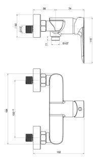 Смеситель для душа Paini Garda 76CR511 хром