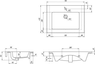 Раковина Kirovit Оскар 75 см