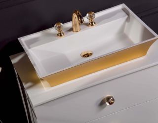 Столешница Armadi Art Solid Glass 80см белый 851-080