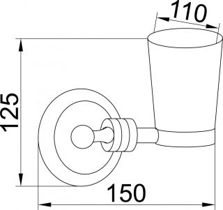 Стакан Boheme Hermitage бронза 10323