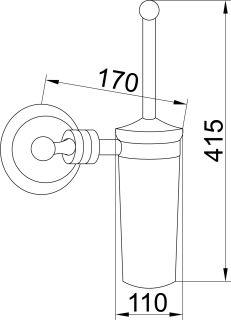 Щётка для туалета Boheme Hermitage хром 10393
