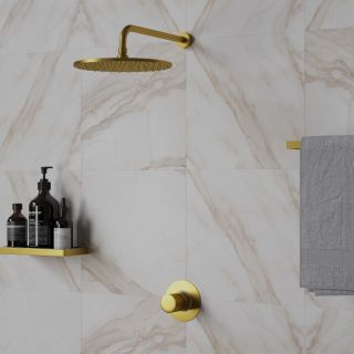 Встраиваемый смеситель для душа Paini Cox Grip 7GPJ690 матовое золото