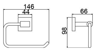 Держатель для туалетной бумаги Timo Selene чёрный 12041/03