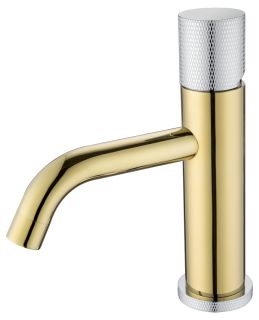 Смеситель для раковины Boheme Stick Gold touch золото/хром 121-GCR.2