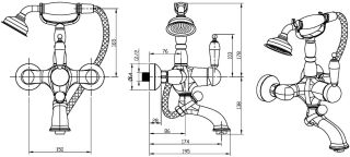 Смеситель для ванны Boheme Crystal хром 263-CRST