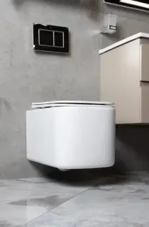 Подвесной унитаз Boheme Mane 970-SET-W безободковый белый глянец