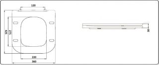 Унитаз CeramaLux 1218A с бачком и сиденьем Микролифт