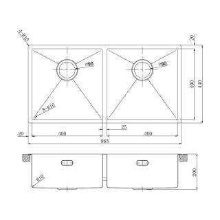Кухонная мойка Lemark Proran 900 9937137 сталь