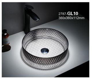 Раковина  CeramaLux GL10 белый графит 36 см