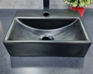 Раковина-чаша CeramaLux 9135-1MB черная 36 см