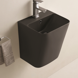 Раковина  CeramaLux 500QMB черный 38 см