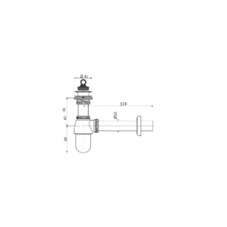 Сифон CeramaLux С-056 для раковины