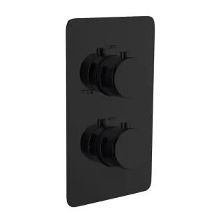 Встраиваемый смеситель для душа Boheme Cell 134-2-B термостатический чёрный матовый