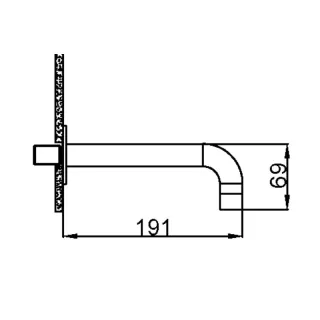 Излив для ванны Boheme Fusion 625-SGM оружейная сталь