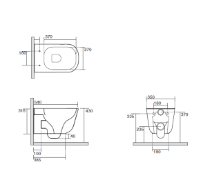 Унитаз Kerasan Tribeca 511401 подвесной Белый без сиденья