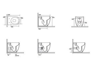 Унитаз Kerasan Flo 311201 приставной без сиденья