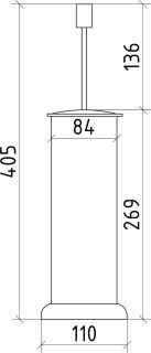 Щётка для туалета Boheme Royal Crystal золото 10928-G