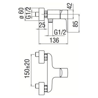 Смеситель Nobili Acquaviva VV103130BM для душа черный