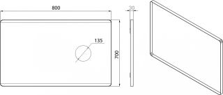 Зеркало Armadi Art Vallessi с увеличением и подсветкой 80см 542/2