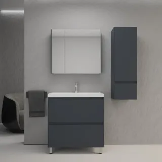 Тумба под раковину напольная Style Line Манхэттен ЛС-00002378 60 см графит