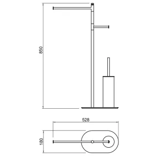 Стойка в ванную комнату Timo Saona 13085/19 розовое золото