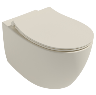 Подвесной унитаз Isvea Sentimenti Neo 10AR02010SV-2K безободковый крышка микролифт слоновая кость