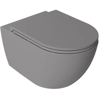 Подвесной унитаз Isvea Vea Rondo 10VA02002SV-2V безободковый серый камень матовый