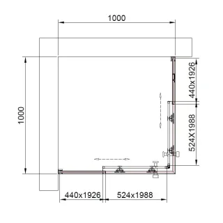 Душевой уголок Timo T37 100x100 см никель